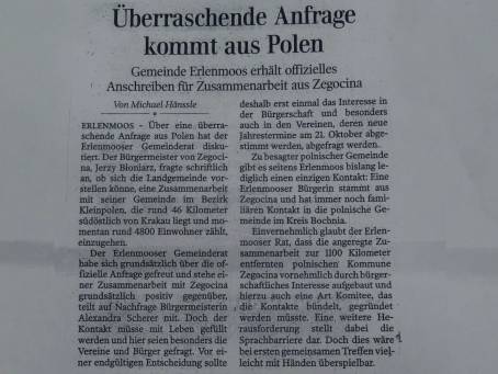 Artyku w "Schwbische Zeitung" z dn. 17.11.2014 r.