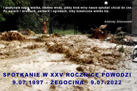 02.07.2022 - Zaproszenie na spotkanie  w rocznicę Wielkiej Powodzi.