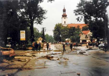 Powódź 1997 roku na terenie Żegociny